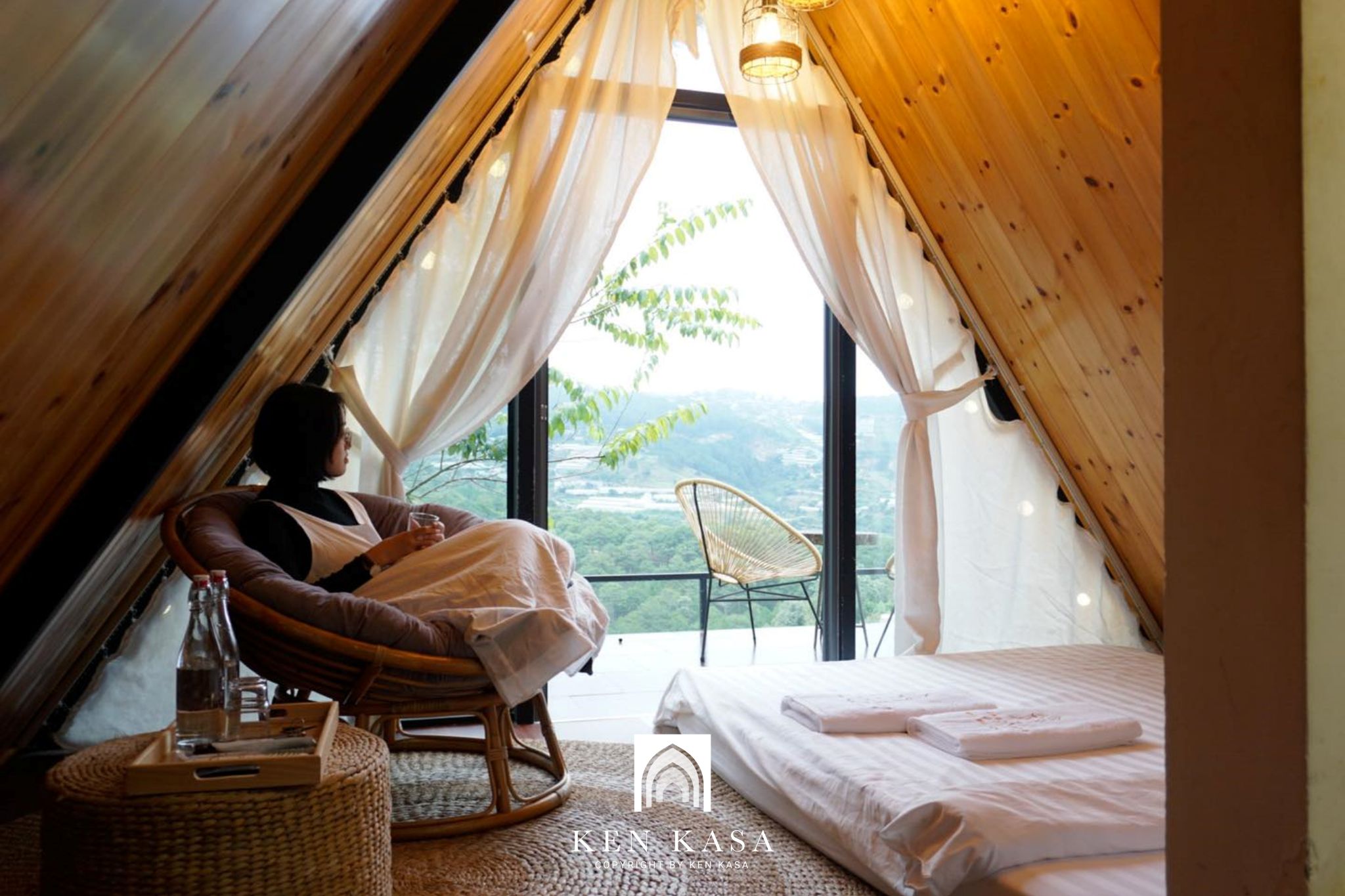 mẫu thiết kế phòng homestay bằng gỗ Lengkeng